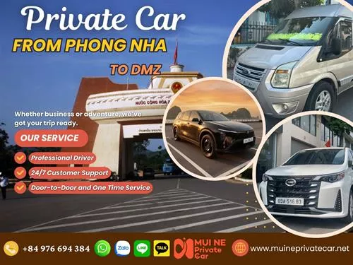 Private Car From Phong Nha To DMZ